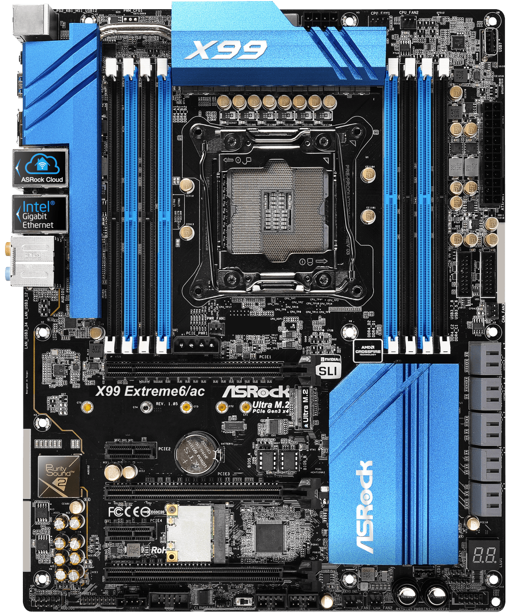 マザーボード X99 Extreme6 DDR4 64gb 2690V4 4650V4 Asrock X99 Extreme6/ac - Motherboard Specifications On MotherboardDB